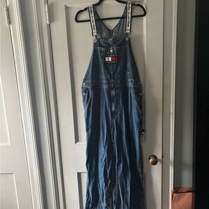Vtg Tommy Hilfiger Denim Overalls M